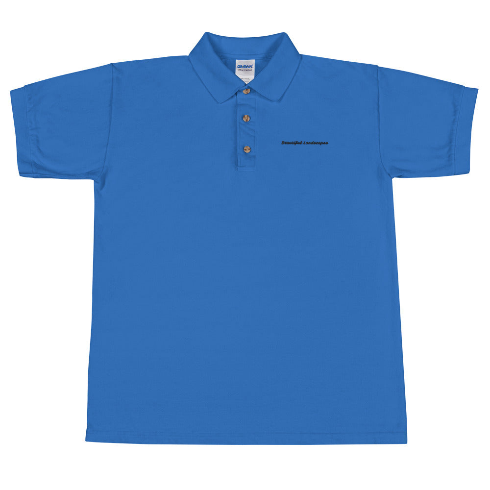 Embroidered Polo Shirt landscapes clothing