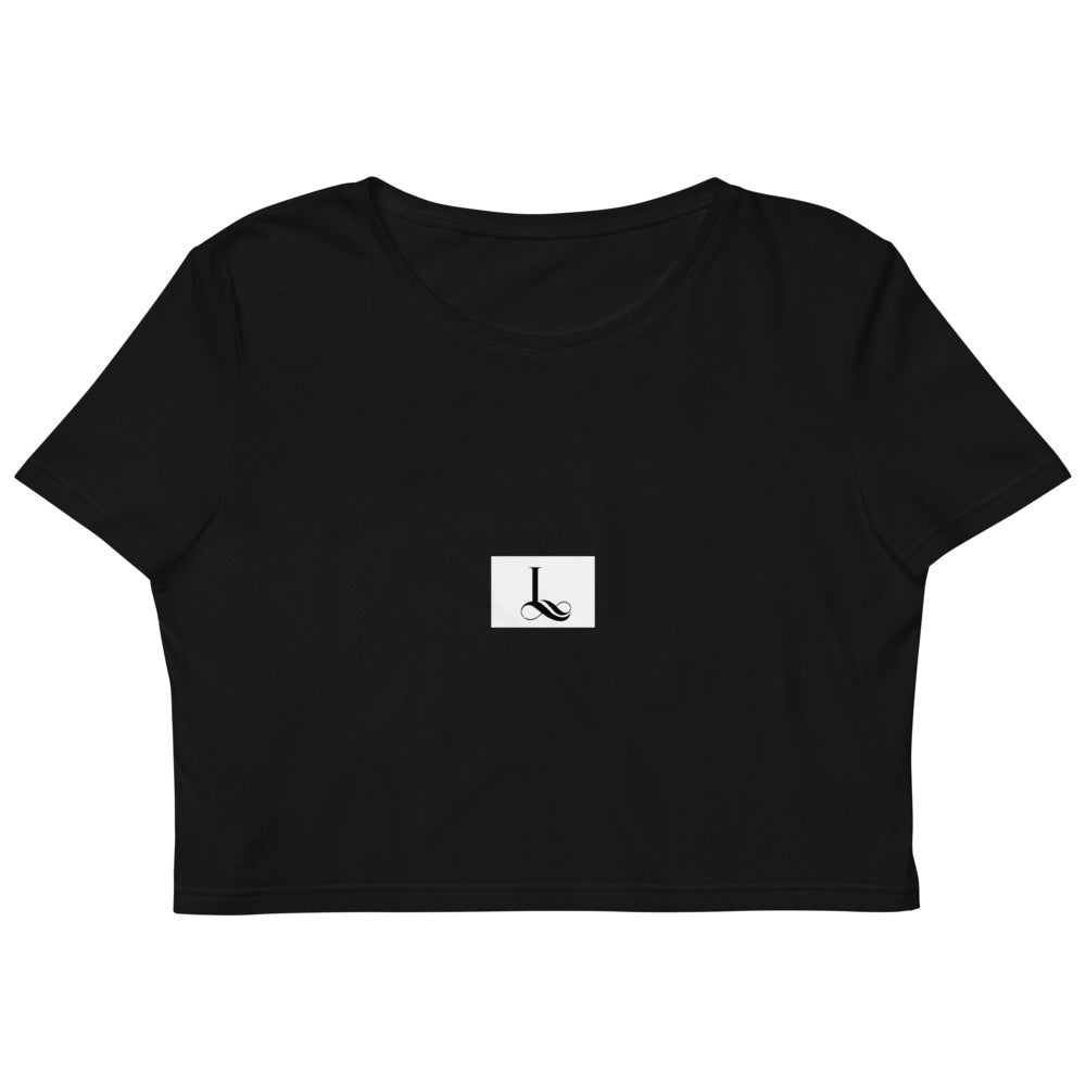 Organic Crop Top CURSIVE L /polar