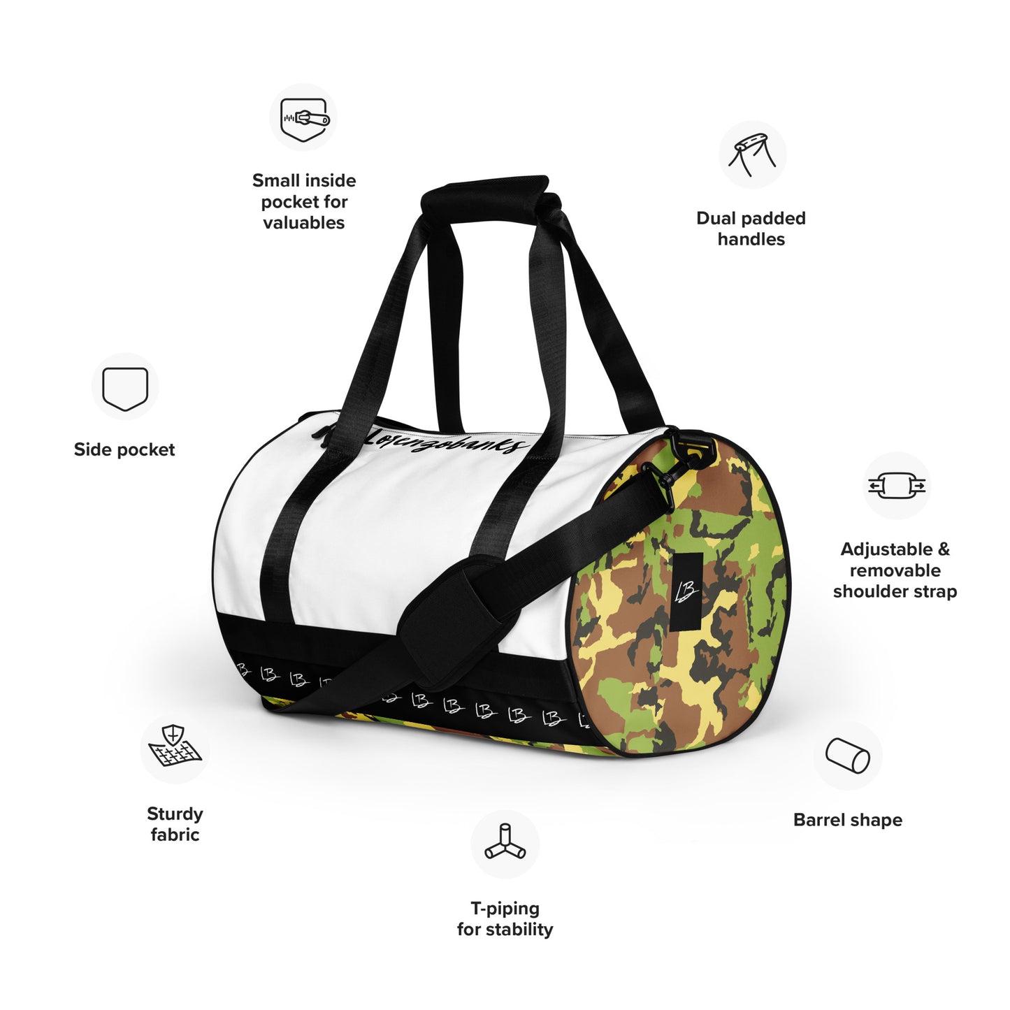 All-over print gym bag
