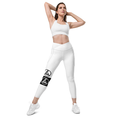 Crossover leggings with pockets