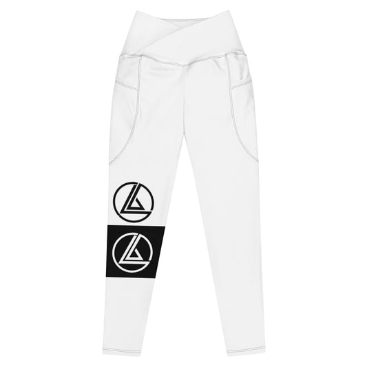 Crossover leggings with pockets