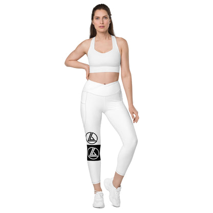 Crossover leggings with pockets