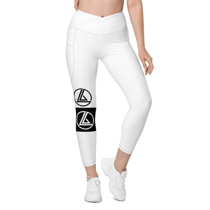 Crossover leggings with pockets