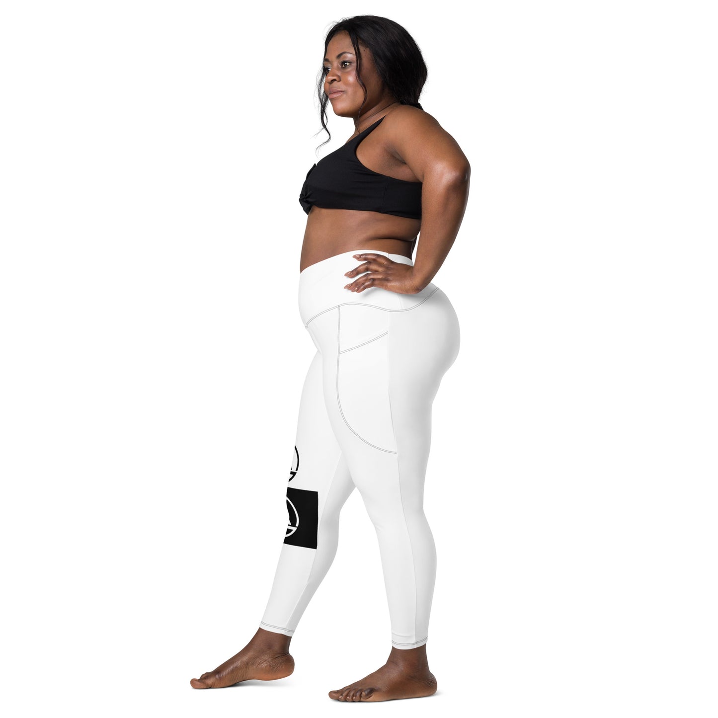 Crossover leggings with pockets