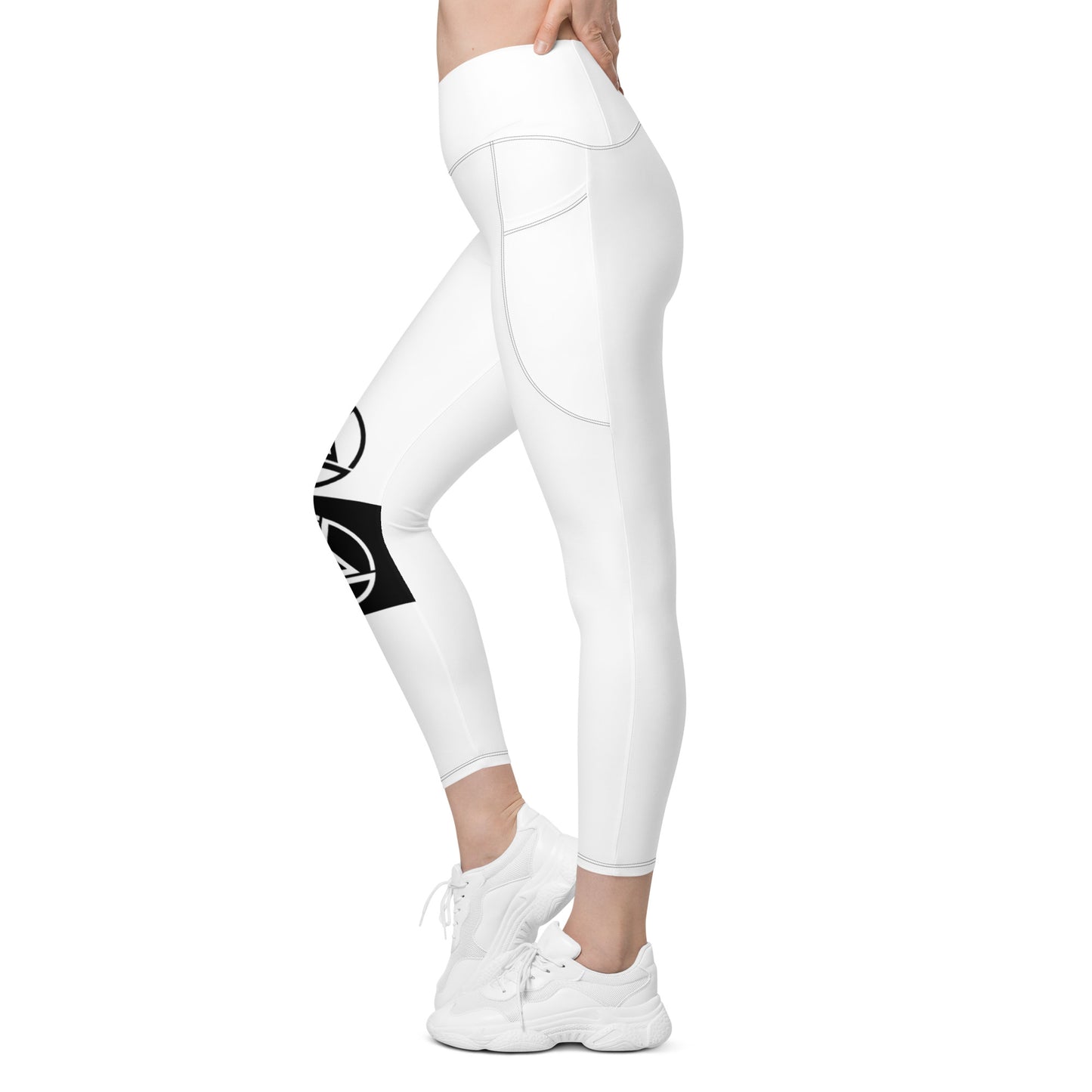 Crossover leggings with pockets
