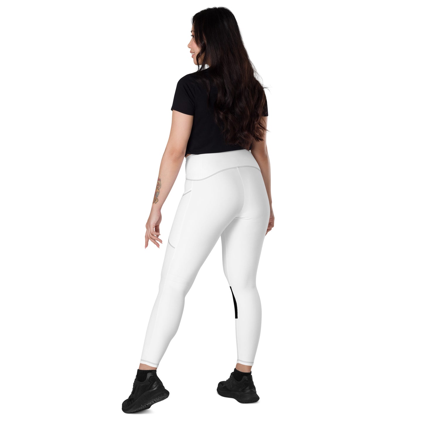 Crossover leggings with pockets