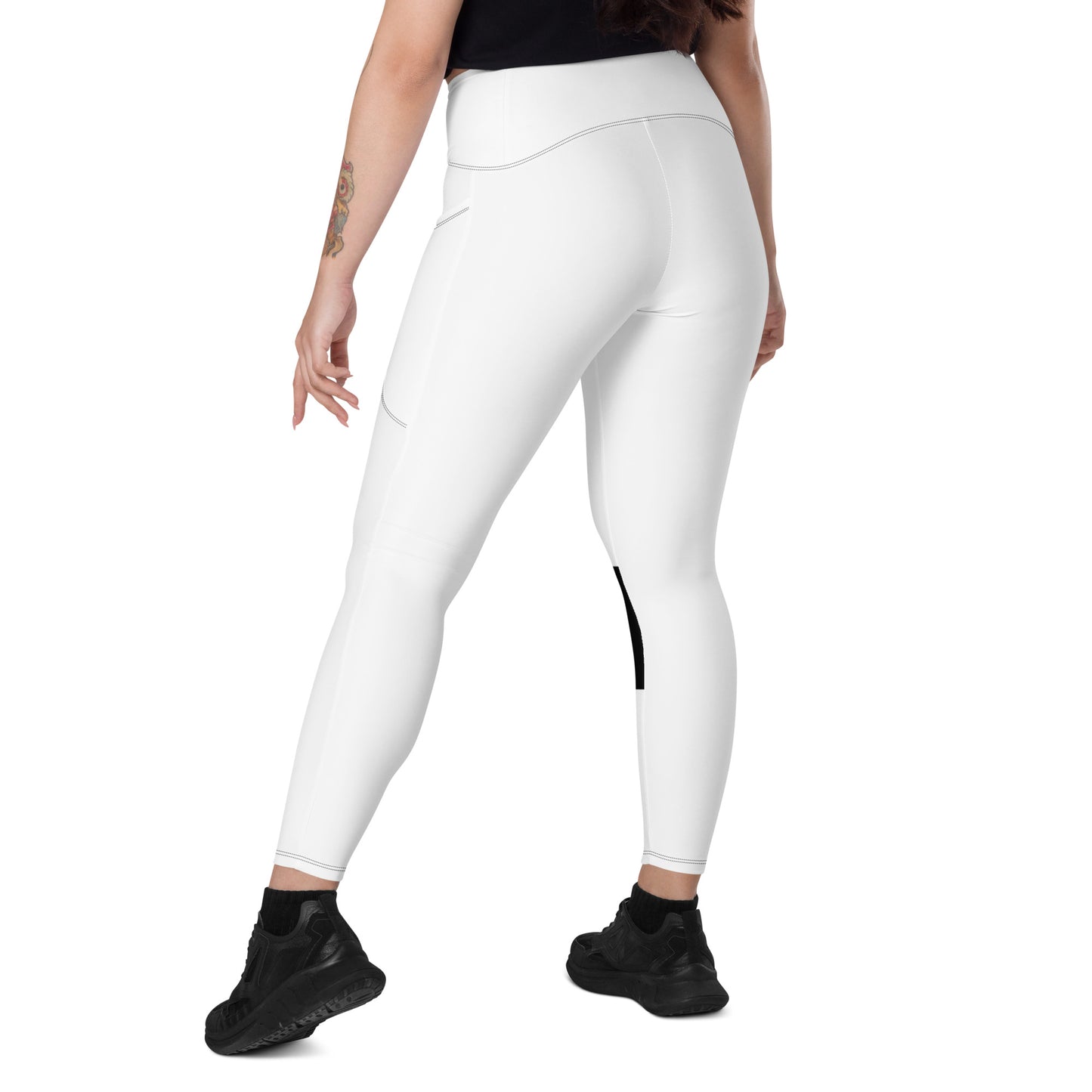 Crossover leggings with pockets