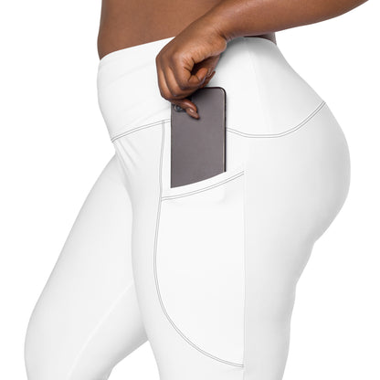 Crossover leggings with pockets