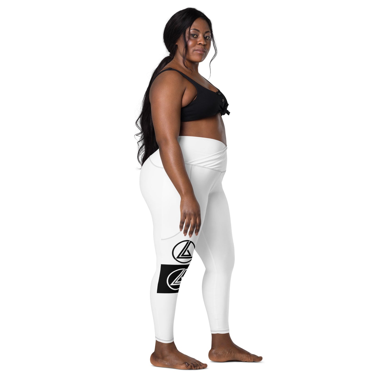 Crossover leggings with pockets