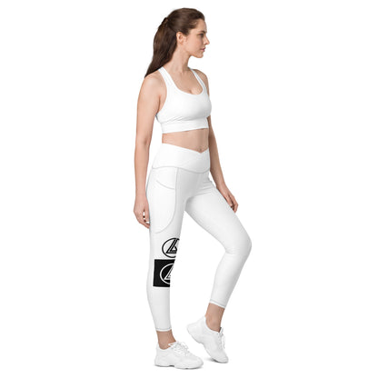 Crossover leggings with pockets