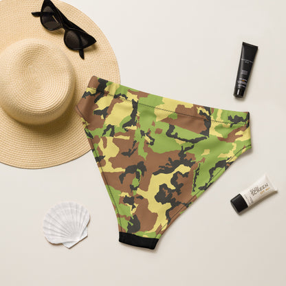 Recycled high-waisted bikini bottom