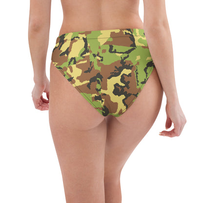 Recycled high-waisted bikini bottom