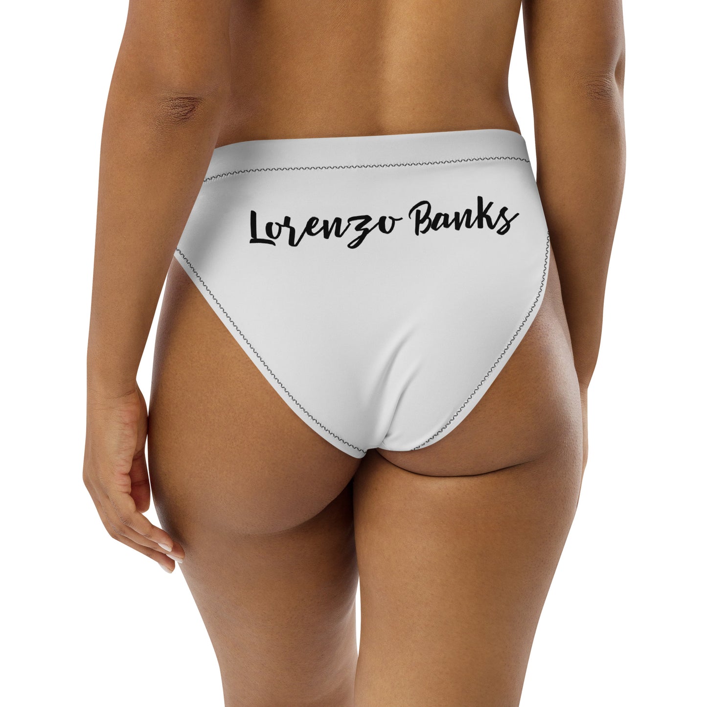 Recycled high-waisted bikini bottom