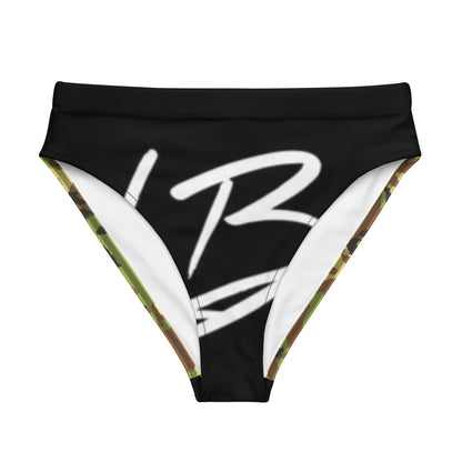 Recycled high-waisted bikini bottom
