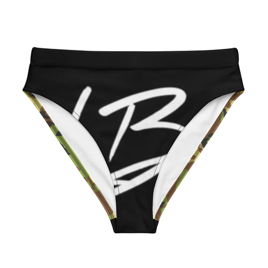 Recycled high-waisted bikini bottom