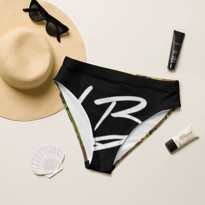 Recycled high-waisted bikini bottom