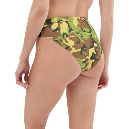 Recycled high-waisted bikini bottom