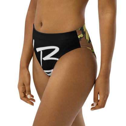 Recycled high-waisted bikini bottom