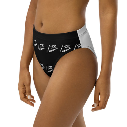 Recycled high-waisted bikini bottom