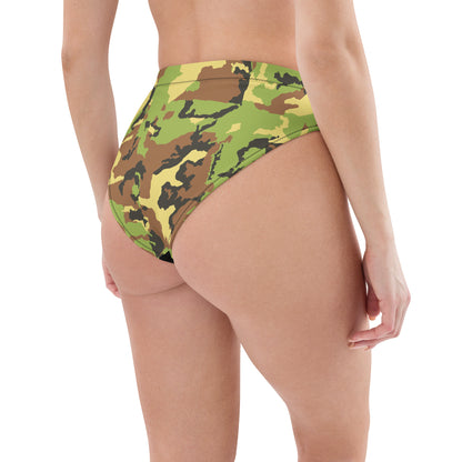 Recycled high-waisted bikini bottom