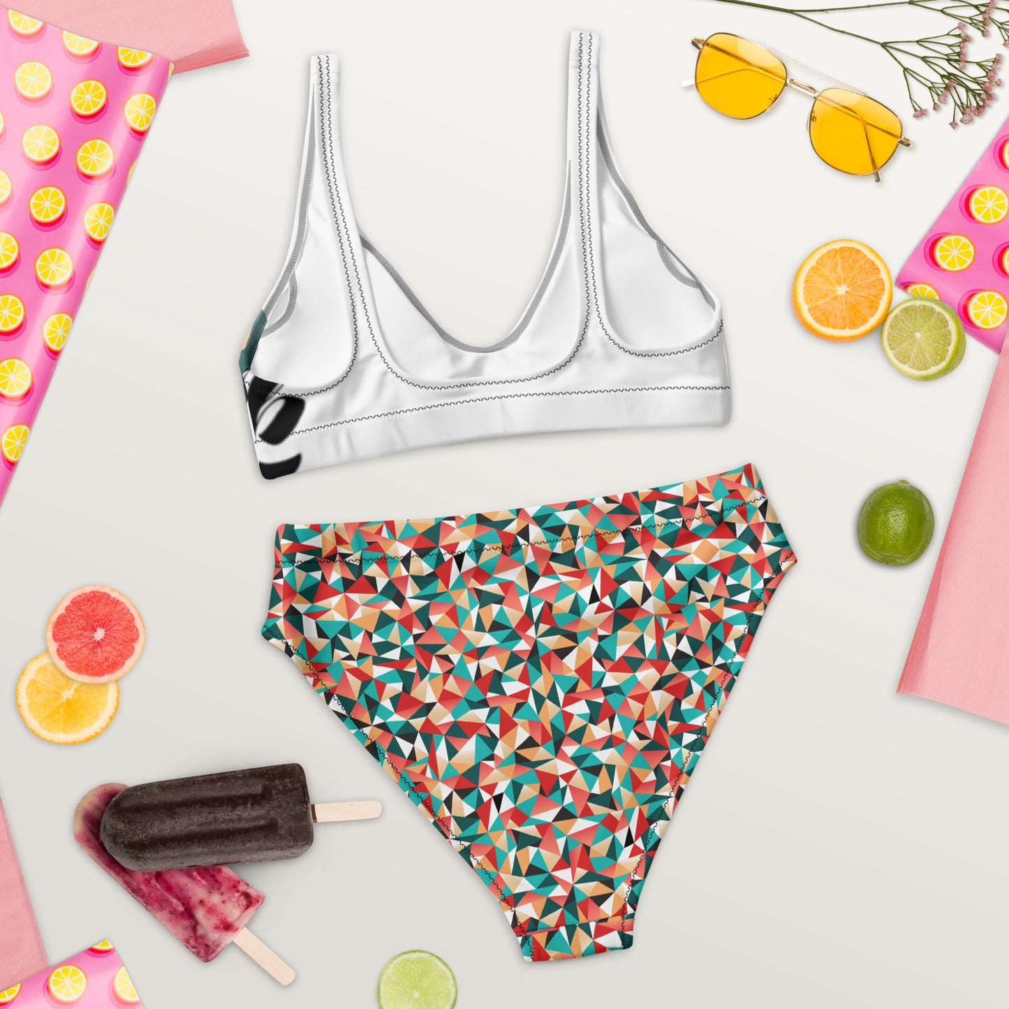 Recycled high-waisted bikini