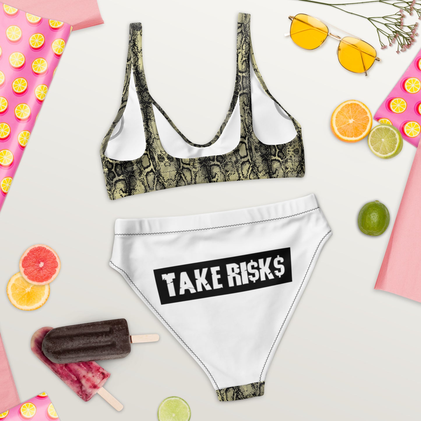 Recycled high-waisted bikini