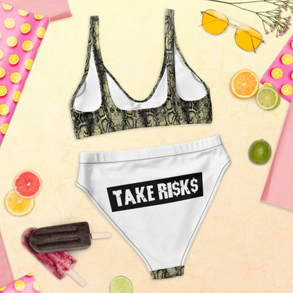 Recycled high-waisted bikini