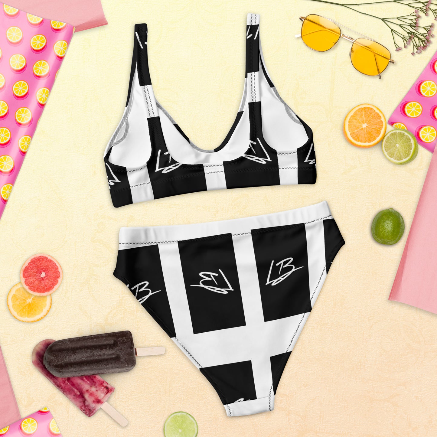 Recycled high-waisted bikini