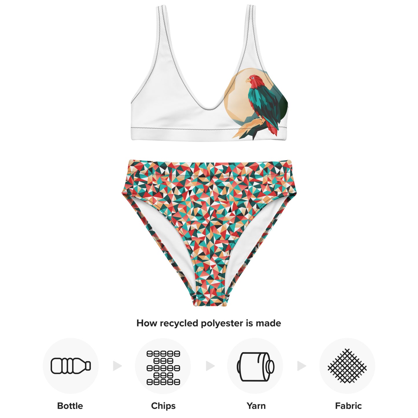 Recycled high-waisted bikini