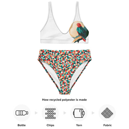 Recycled high-waisted bikini