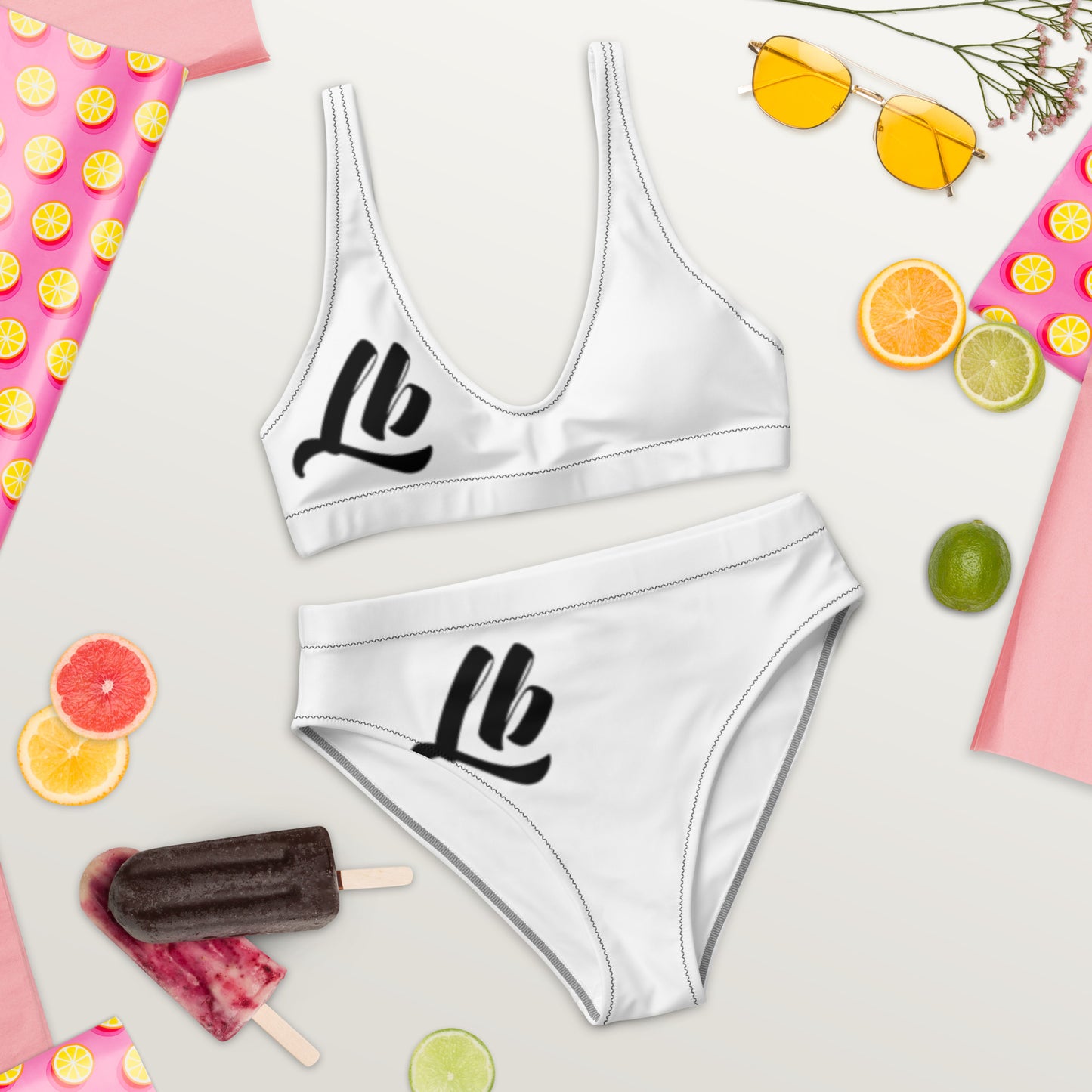 Recycled high-waisted bikini
