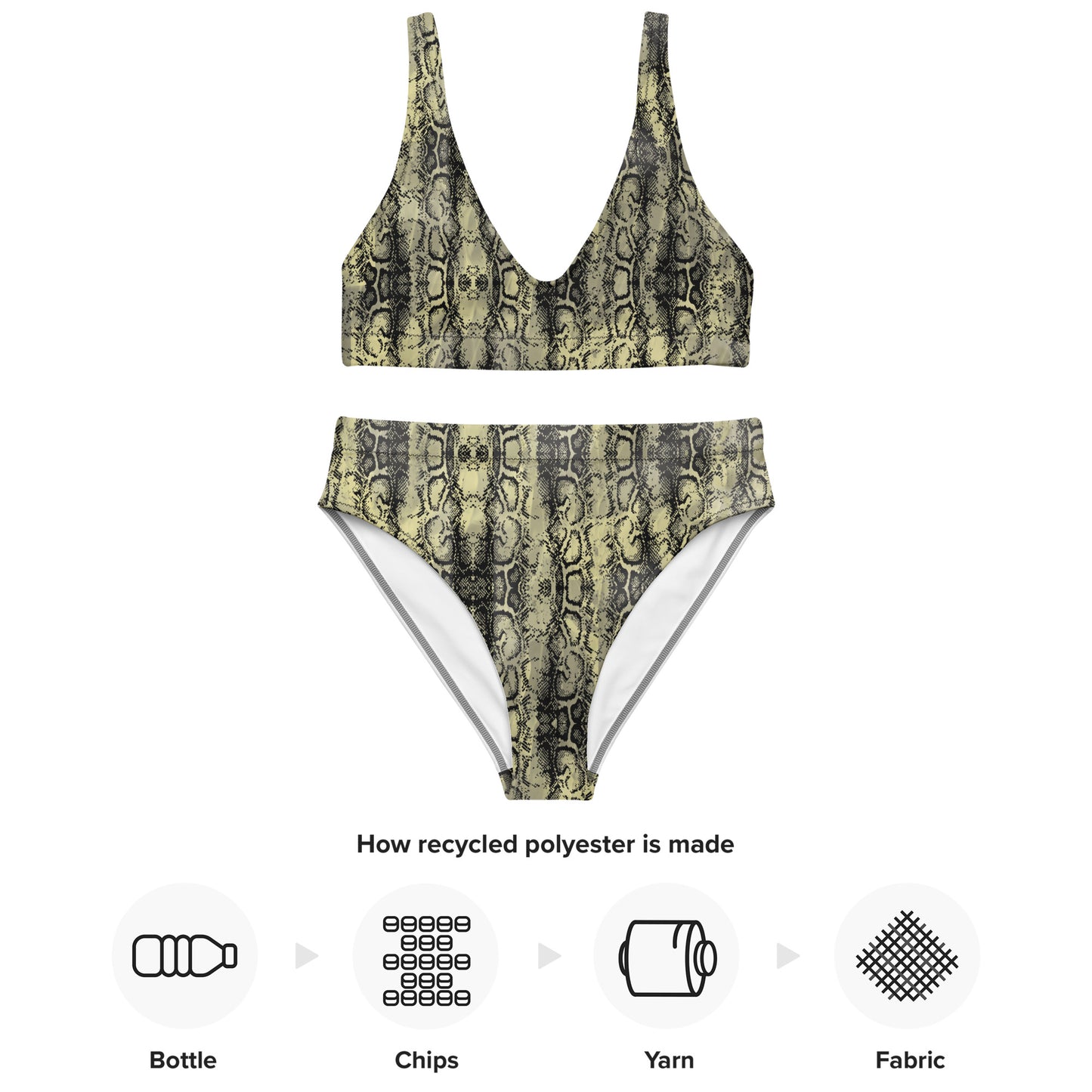 Recycled high-waisted bikini