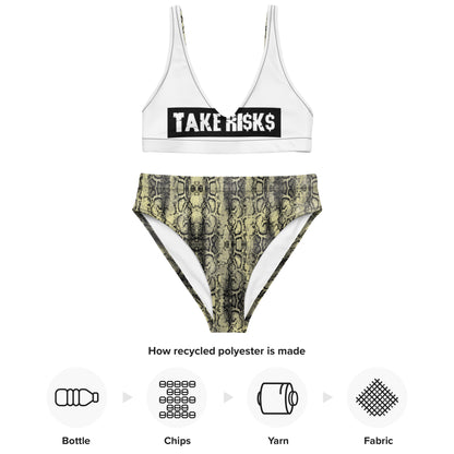 Recycled high-waisted bikini takee risks