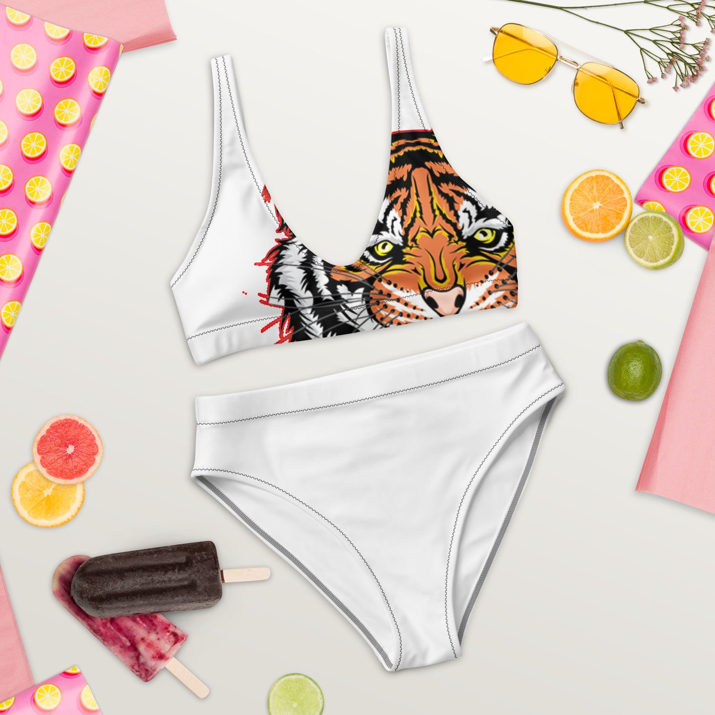 Recycled high-waisted bikini