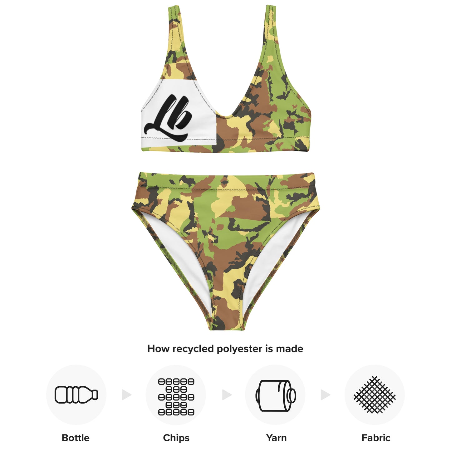Recycled high-waisted bikini