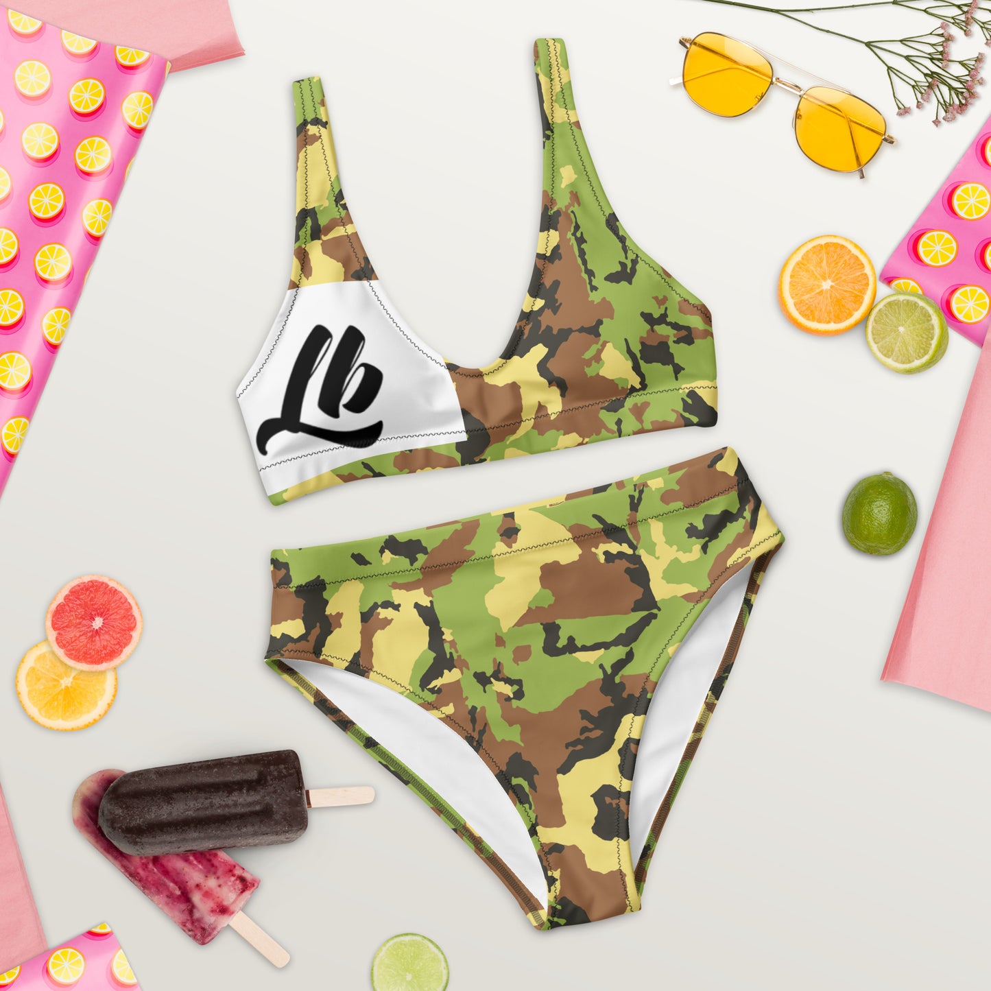 Recycled high-waisted bikini