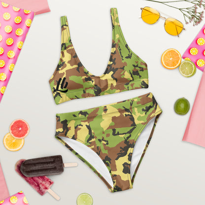 Recycled high-waisted bikini