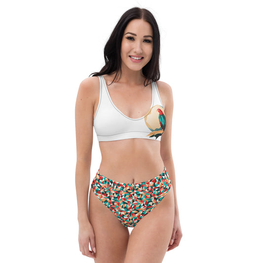 Recycled high-waisted bikini