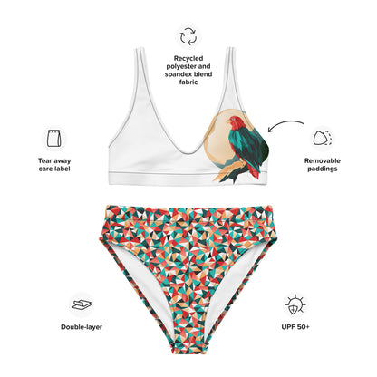 Recycled high-waisted bikini
