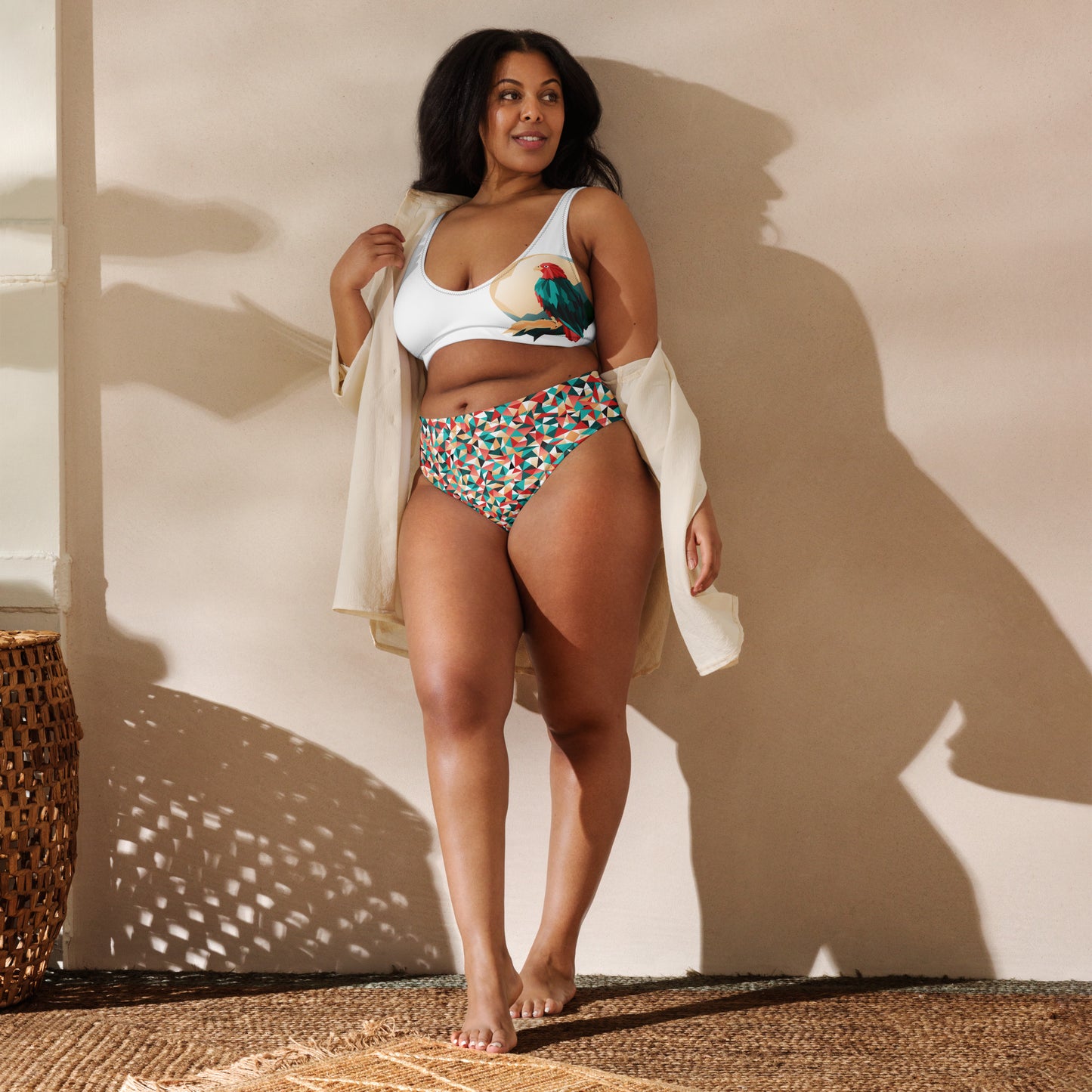 Recycled high-waisted bikini