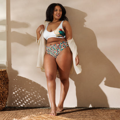 Recycled high-waisted bikini