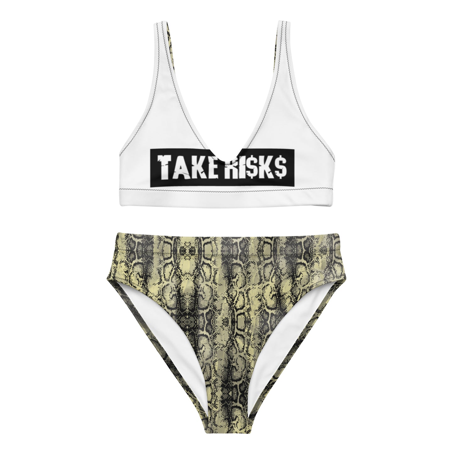 Recycled high-waisted bikini takee risks