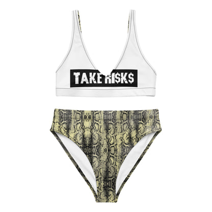 Recycled high-waisted bikini takee risks