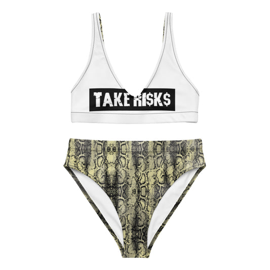 Recycled high-waisted bikini takee risks