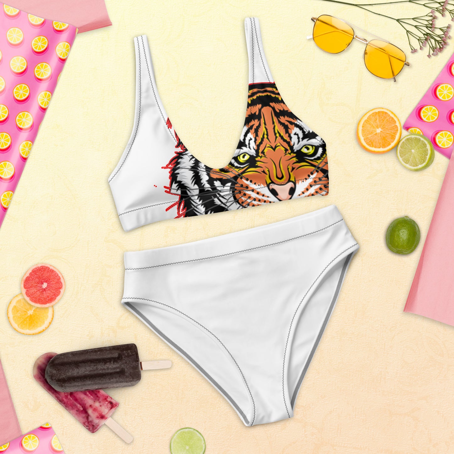 Recycled high-waisted bikini