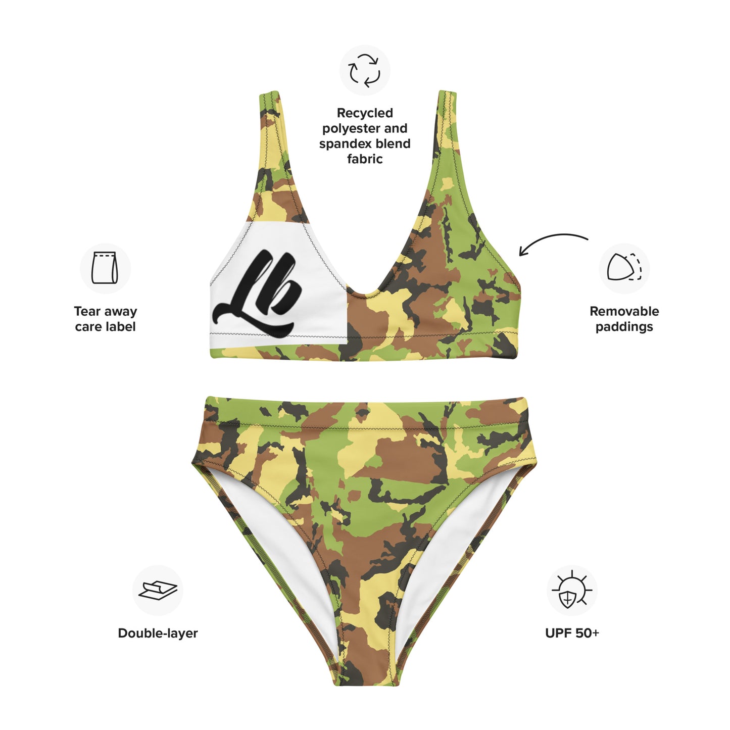 Recycled high-waisted bikini