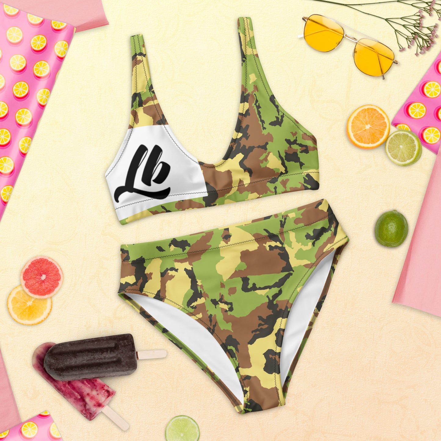 Recycled high-waisted bikini