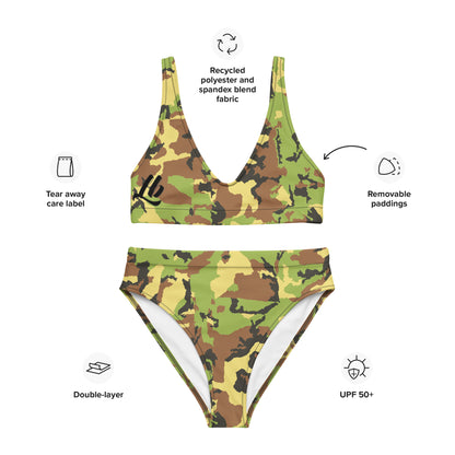 Recycled high-waisted bikini