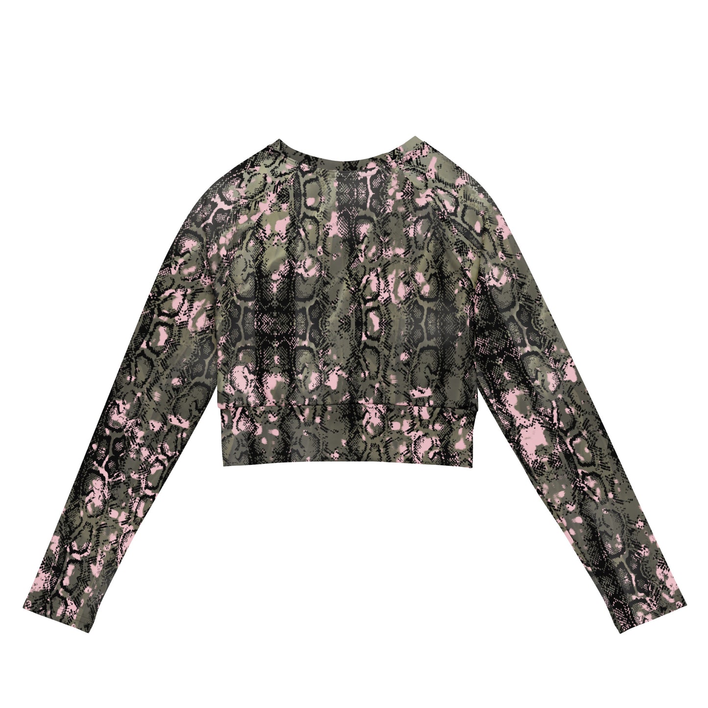 Recycled long-sleeve crop top