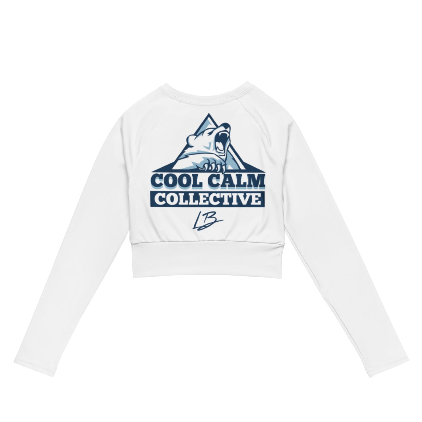 Recycled long-sleeve crop top